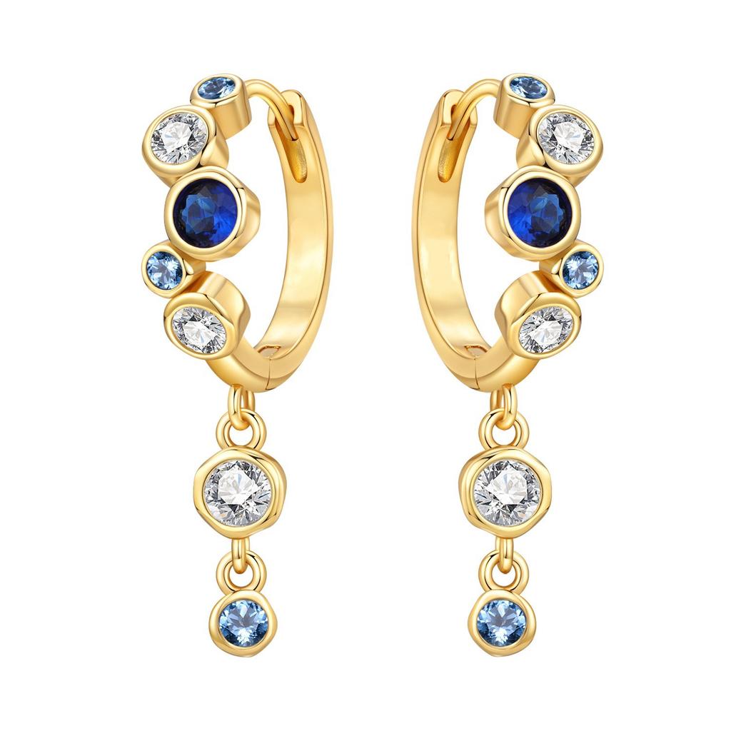 Simple Heart Cross Earrings For Women Fashionable Gold Elegant Jewelry Gift