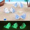 10-50pcs Mini Cartoon Shark Luminous Animal Home Glow At Night Micro Landscape Decoration Car Decoration DIY Small Ornaments