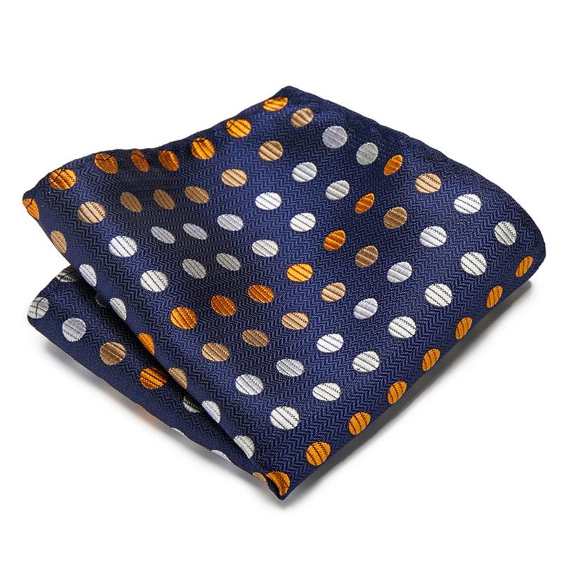Men's Striped Jacquard Pocket Square for Weddings and Business Suits