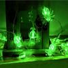 1pc Transparent Spider 20LED String Lights Battery Powered Outdoor Hanging Lights For Haunted House Window Halloween Decoration