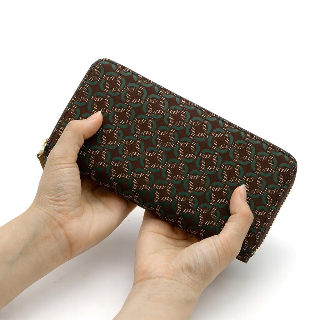 Indenya Inden RINGLET Traditionelles Handwerk Koshu Inden Hirschleder Lack Original Marke Geometrisches Muster Lang [Indenya] ([Nr.8106] Geldbörse)