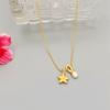 Fashion Versatile Neck Chain High Sense Light Luxury Freshwater Starfish Necklace Zircon Double Pendant Female Clavicle Chain
