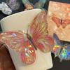 Yousheng 10Pcs Holographic Butterfly Stickers Waterproof PET Decals for Laptops Water Bottles Phone Cases DIY Crafts Scrapbooks Journals Vintage Decor