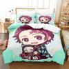 Hot Kamado Nezuko Bedding Sets Anime Demon Slayer Bedspread for Teens Girls Fashion Twin Single Queen King Full Size Duvet Cover