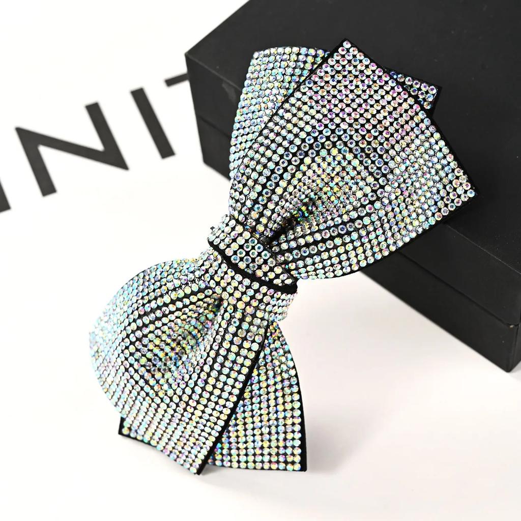 Neue Glitzernde Strass Schleife Haarnadel Haar Accessoires Mode Haarspangen für Damen Mädchen Vintage Spangen Pferdeschwanzhalter Kopfschmuck