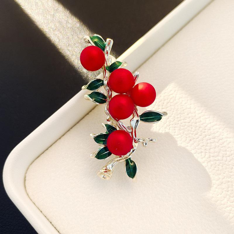 Elegante chinesische Retro-Emaille-Brosche Phönix & Schmetterling für Damen