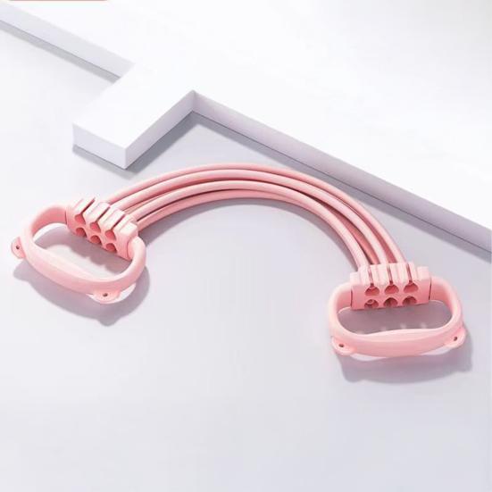 Adjustable Figure 8 Resistance Band Arm Shoulder Stretch Strength Training Fitness Elastic Strap 6-Tube Men Women Anti-slip Tension Rope