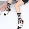 5 Pairs of Women's Mid Length Socks Thin Summer Ice Silk High Tube Transparent Personalized Glass Fiber