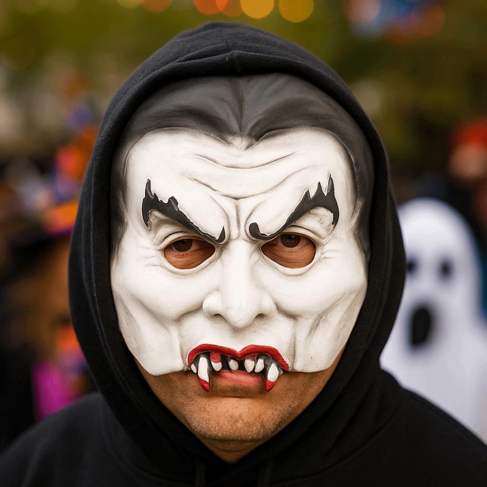 Latex Material Halloween Headgear Scary Haunted House Props NPC Mask  Holiday Celebration