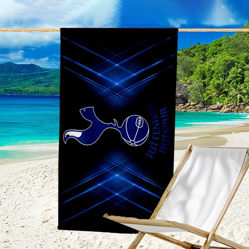 Toalla de Playa con Diseño de Escudo de Club Impreso, Microfibra Súper Suave, Regalo Perfecto Cumpleaños, para Piscina, Playa, Viajes, para familia y amigos