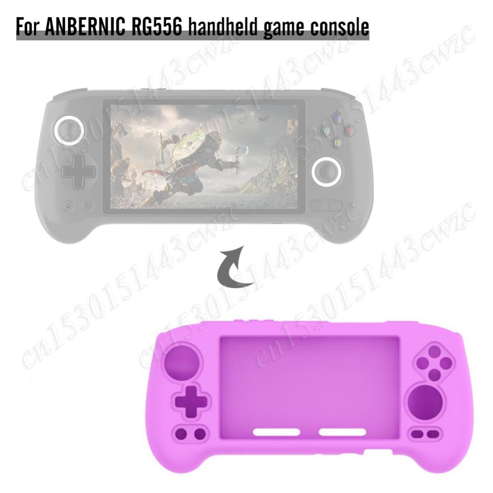 

Silicone Protective Cover Shockproof Soft Case Cover Anti-Scratch Protective Skin for Anbernic RG556 Game Console Cover Case фиолетовый