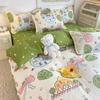 Cartoon Dormitory Three-piece Set Single Bedding Quilt Cover Double Bed Sheet Four-piece Set