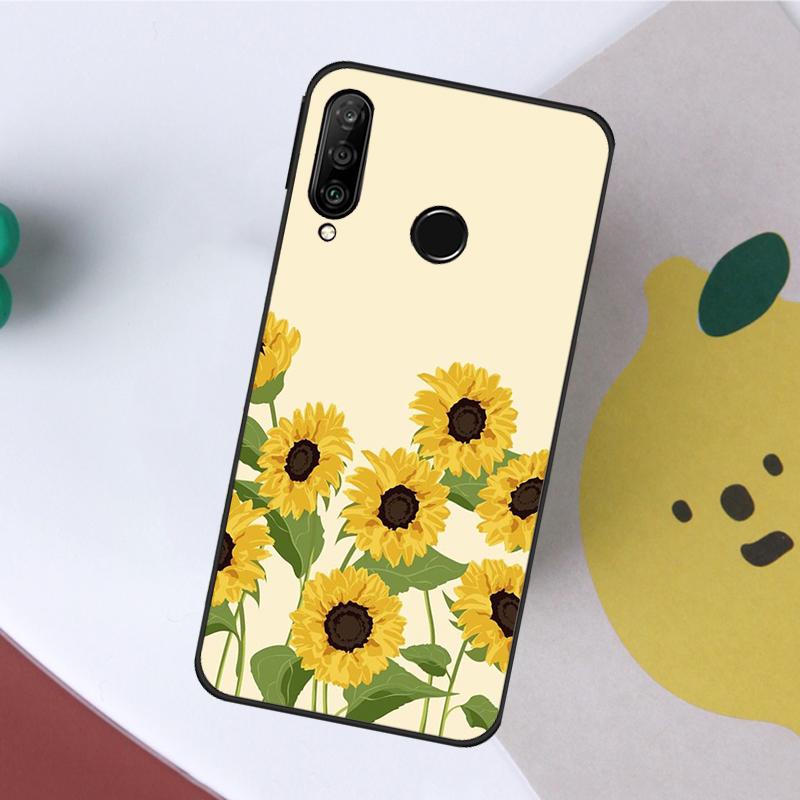 Vintage Sunflowers For Huawei Nova 12s 12i 11i 8i Y73 Y72 Y61 Y91 Y90 Y70 Y60 9 10 SE P30 P40 Lite P60 Pro Case