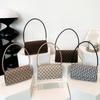 Handbag New Printed Retro Flower Texture Shoulder Bag Casual Fashion Small Square Bag Armpit Bag
