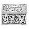 12pcs Square Hollow Plastic Gift Box Candy Boxes Wedding Birthday Party DecorationSilver