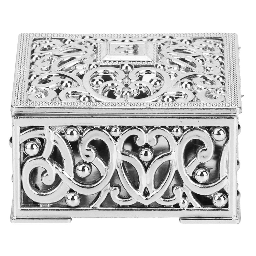 12pcs Square Hollow Plastic Gift Box Candy Boxes Wedding Birthday Party DecorationSilver