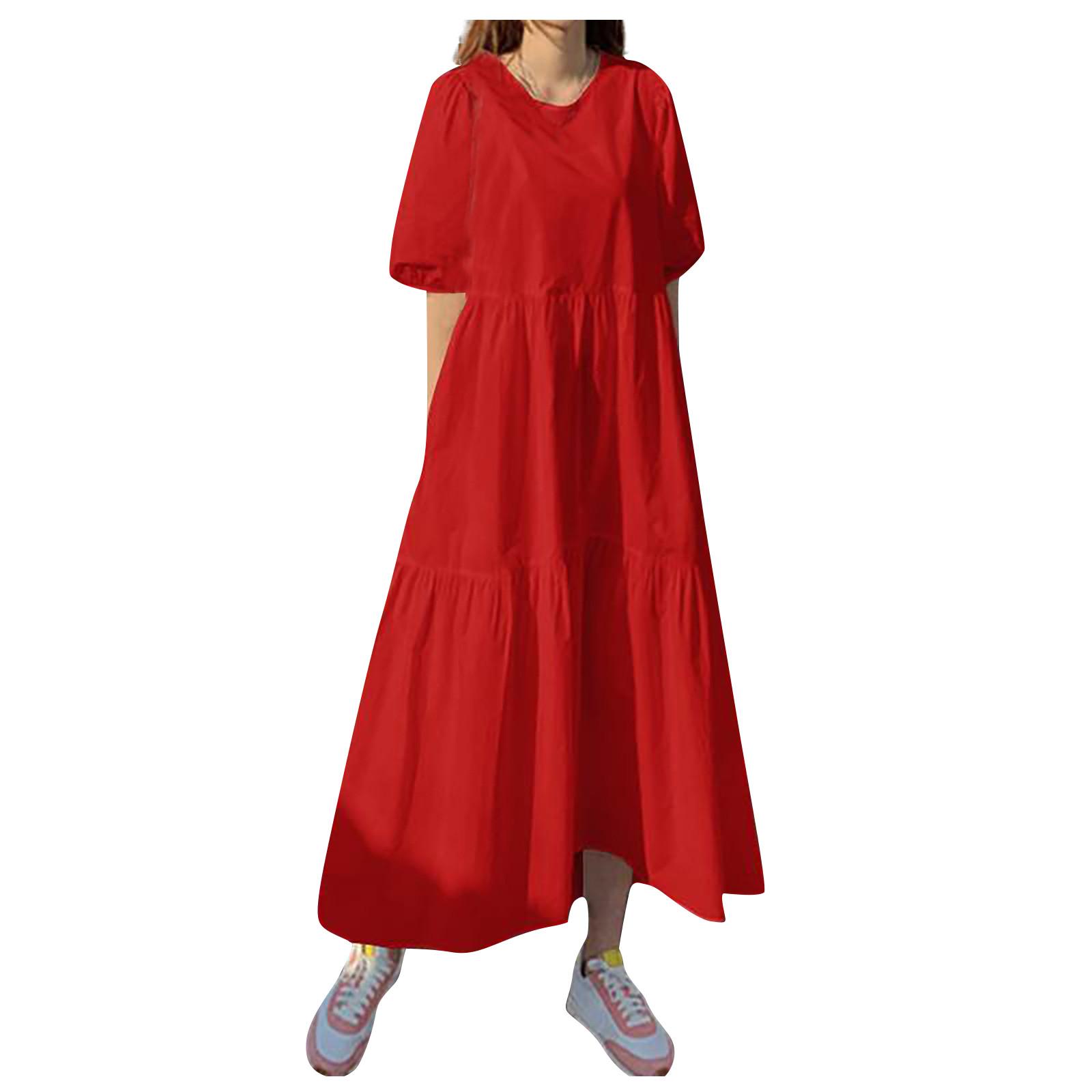 Женское хлопковое платье с коротким рукавом в стиле ретро — фото 4