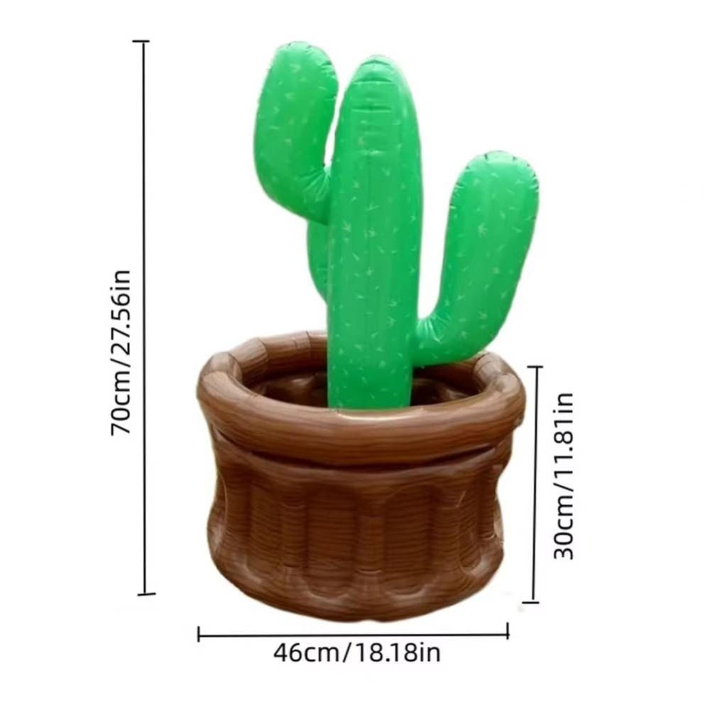 Inflatable Ice Bucket Cooler Pool Accessory Cactus Drink Cooler Drink Holder  Beach Party Supplies