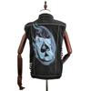 2505 * foreign trade supply Spring and Autumn trendy men's denim vest dark wind printing sleeveless versatile cross-border direct supply