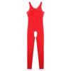 Women's Jumpsuit Liquid Wet Look One Piece Leotard Sleeveless Catsuit Open Crotch Clubwear