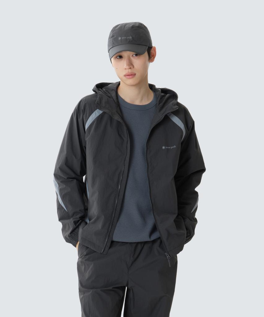 SNOWPEAK APPAREL Lightweight Taslan Colorblock Windbreaker (S26Fmlwb40) Charcoal