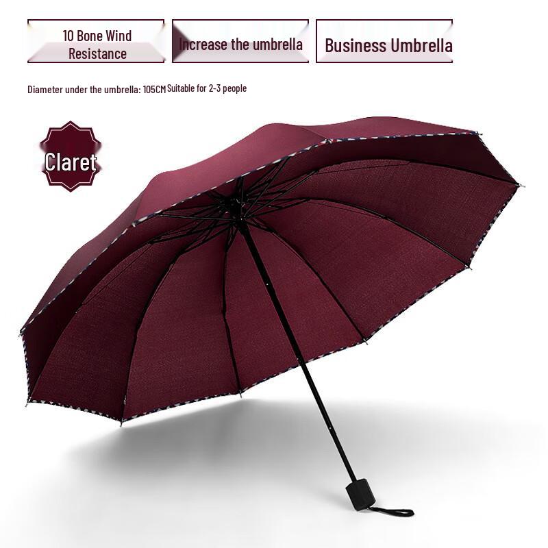 Nanqiao 10-Rib Three-Fold Business Umbrella