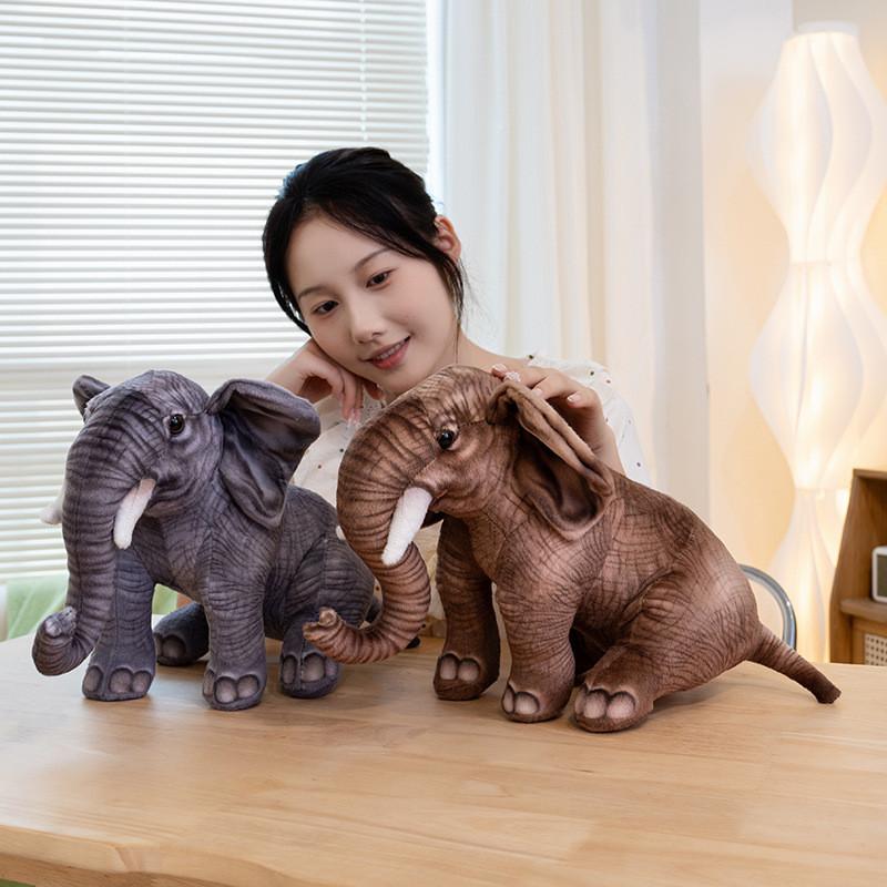 Rhinoceros Elephant Plush Play Cartoon Zoo Commemorate Children Gifts Holiday