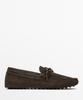 Massimo Dutti Gio And Leather Lace Loafers