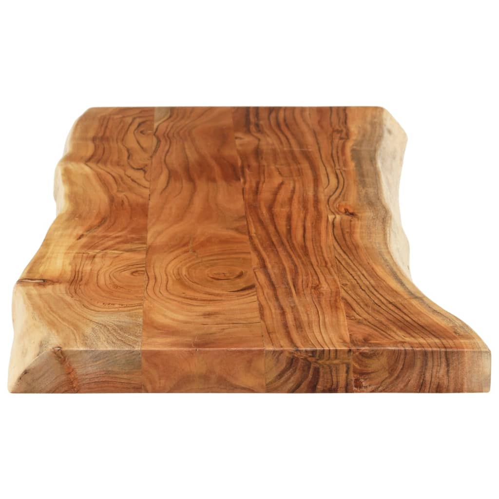 Tabletop 110x40x3.8cm Rectangular Solid Acacia Wood Live Edge