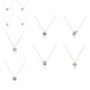 Collana con Ciondolo Geometrico in Zircone per Donna con Placcatura in Oro 18k e Catena Regolabile
