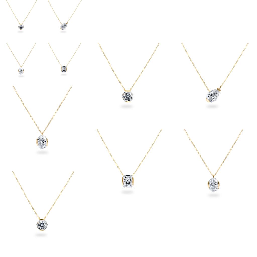 Collana con Ciondolo Geometrico in Zircone per Donna con Placcatura in Oro 18k e Catena Regolabile