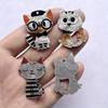 6 pieces mix kawaii  cute cat flat embellish diy jewelry necklace embellish Pendant hair accessories