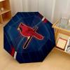 St. Louis Cardinals Print Auto 8?Ribs Folding Umbrella Wind Resistant Lightweight Automatic Umbrella For Daily Travel