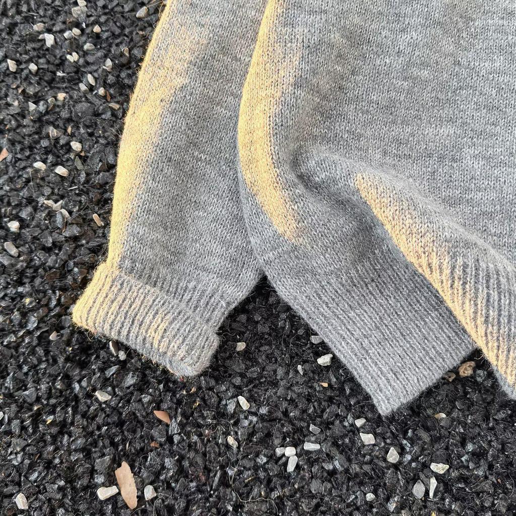 Men's Retro Polo Neck Layered Sweater, Autumn/Winter Style