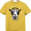 Goat Headphones T Shirt Funny Animal Music Lover Gift DJ Novelty Graphic Tee