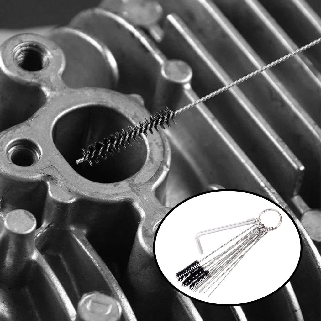 MOACCE 3 Sets Carburetor 16 Piece Tool Set 6 Wire Brushes 9 Cleaning