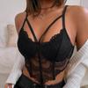Women's Fashion Casual Lace Wrap Chest Sexy Diamond Backless Camisoler Fishbone Nvel Vest
