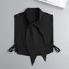 Ruffle Fake Collar Detachable Shirt Lapel Blouse Top Vintage Lady Lace False Collar  For Women Tie