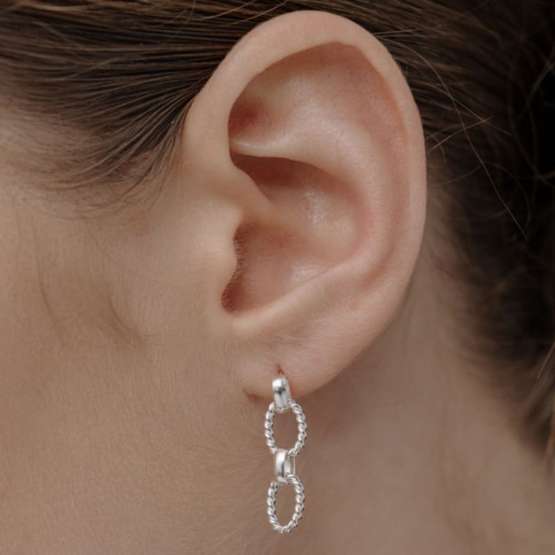

TOU [Silver925] WE022 Rope drop silver earring Silver_none