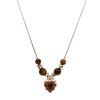 Vintage Silver Color Cross Star Heart Pendant Necklace for Women Hiphop Punk Brown Stone Bead Necklace Sweater Chain Jewelry