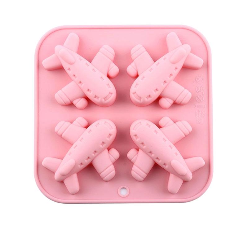 

Airplane Silicone Mold For Baking Aircraft Chocolate Candy Soap Crayon Ice Cube Tray Cake Decoration Cupcake Topper Pastry Tools розовый