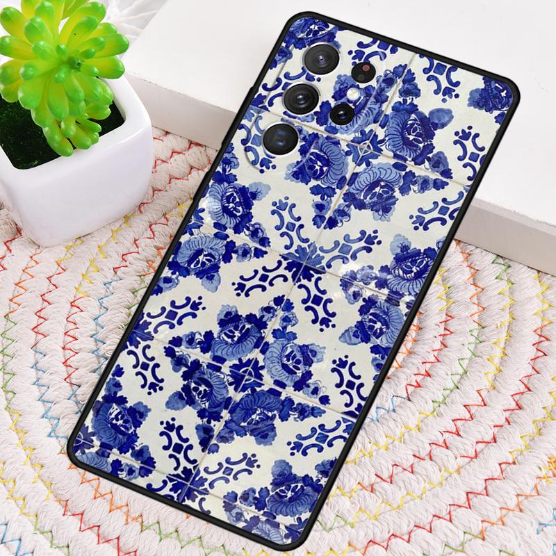 Moroccan Mosai Tile Pattern Silicone Phone Case For Samsung Galaxy Note 10 Pro S26 S25 S24 S23 S22 S21 Plus S25Ultra Capa Cover