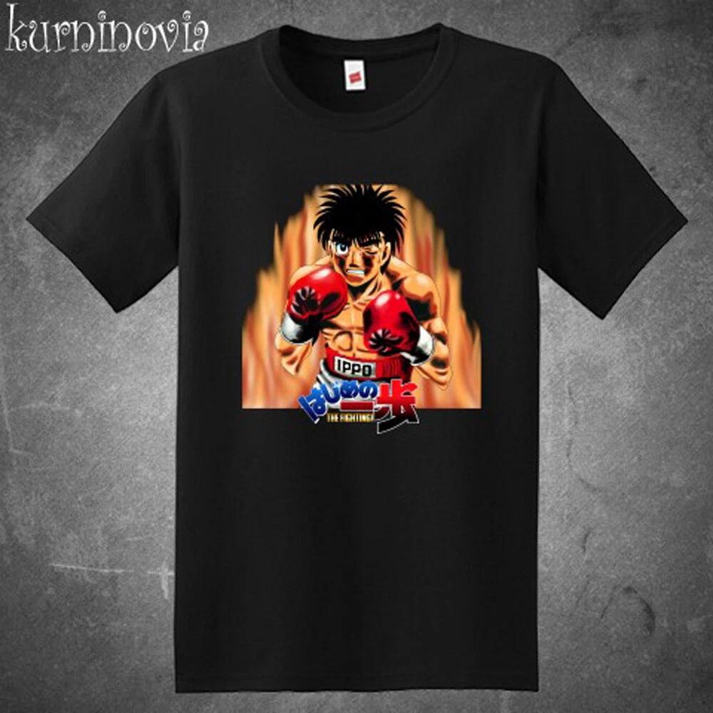 Ippo Hajime No Ippo Manga Anime Men s Black Size S to 5XL 4XL