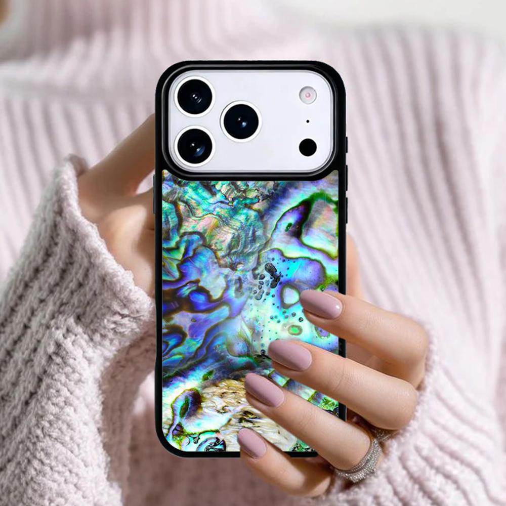 Paua Abalone Shell Soft Phone Case For Apple iPhone 17 Air 16E 15 14 Plus 13 12 11 Pro Max Mini Funda Cover