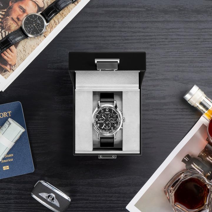 ProCase Watch Box for 1 Slot Watch Watch Storage Watch Holder Organizer for Watch Display Case with Glass Lid Men, Men's Case, Men,