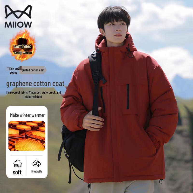 MiiOW Men s Graphene Windproof Padded Winter Jacket M