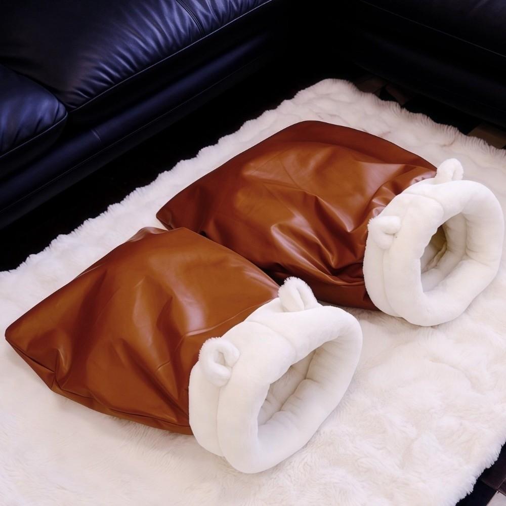Comfortable Cat Sleeping Bag Plush Winter Pet Bed Soft Puppy Cave Winter