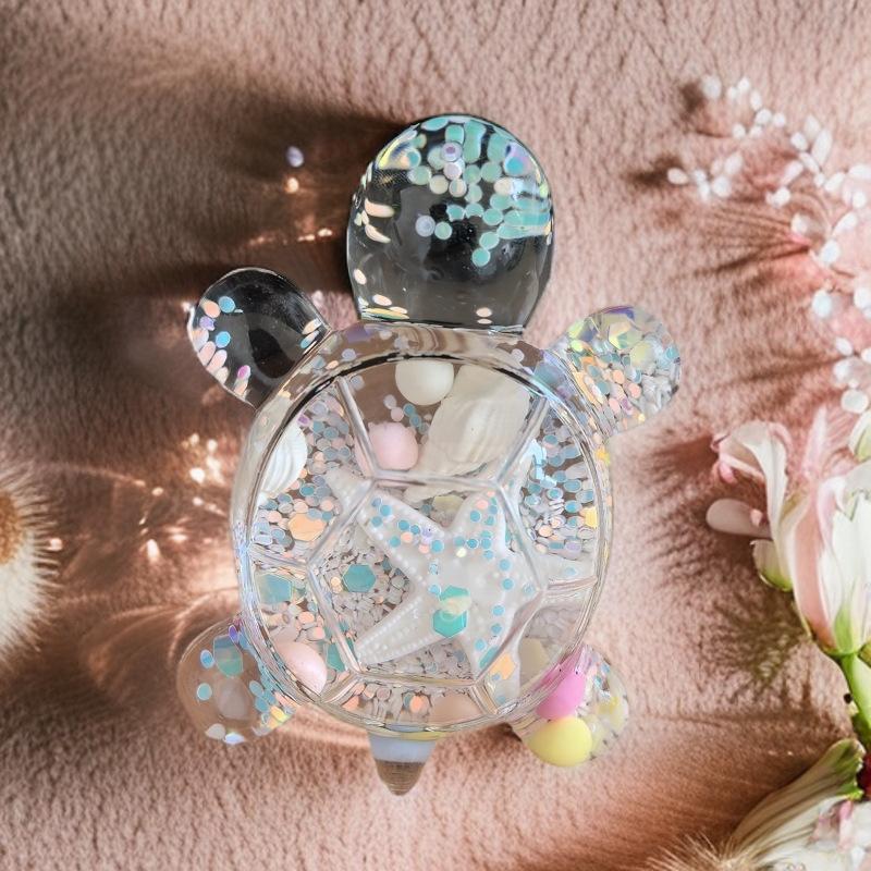 

Масло Пересыпающийся Песок Мигающая Черепаха Орнамент Морская Звезда Микро Фигурки Черепаха Орнамент Настольное Украшение 1