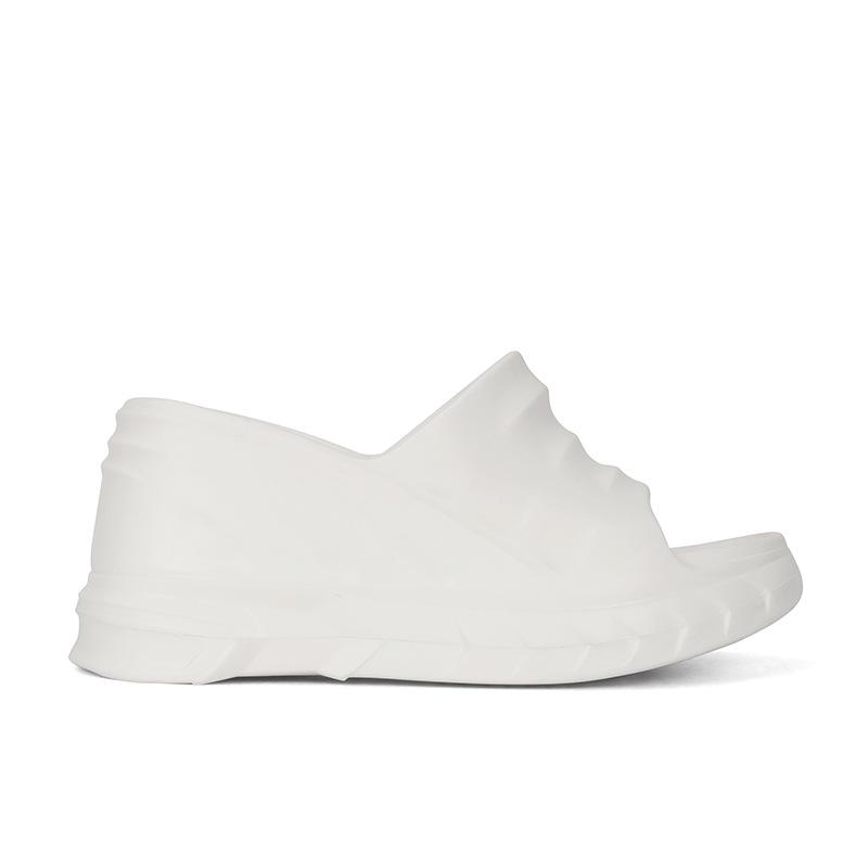 [] Wang Fried Model~ Small Person Height Increase 8CM Casual Height Increase Slope Heel Muffin Thick Bottom One-word Slippers Women