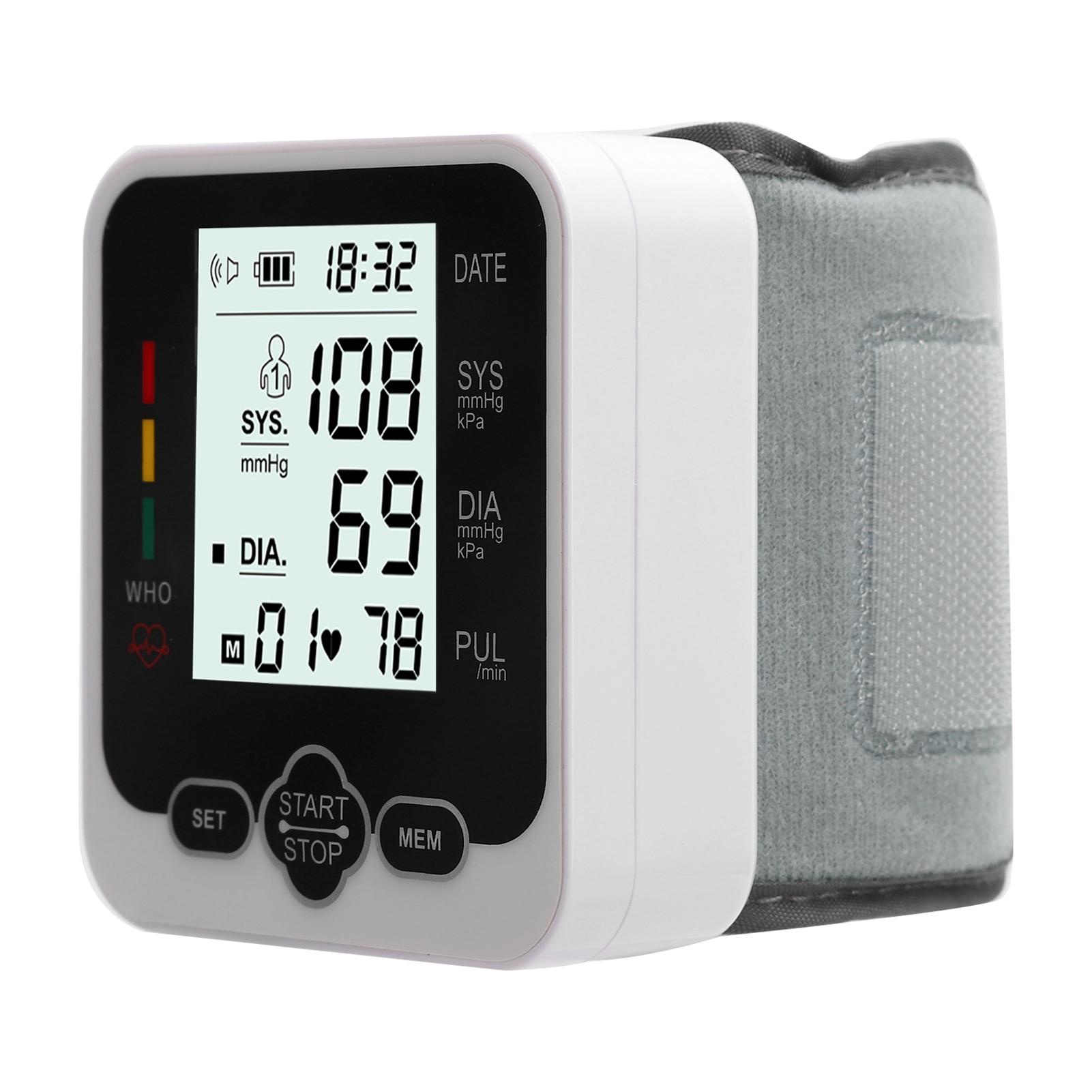 

Automatic Voice Broadcast Wrist Blood Pressure Monitor LCD Screen Blood Pressure Detector